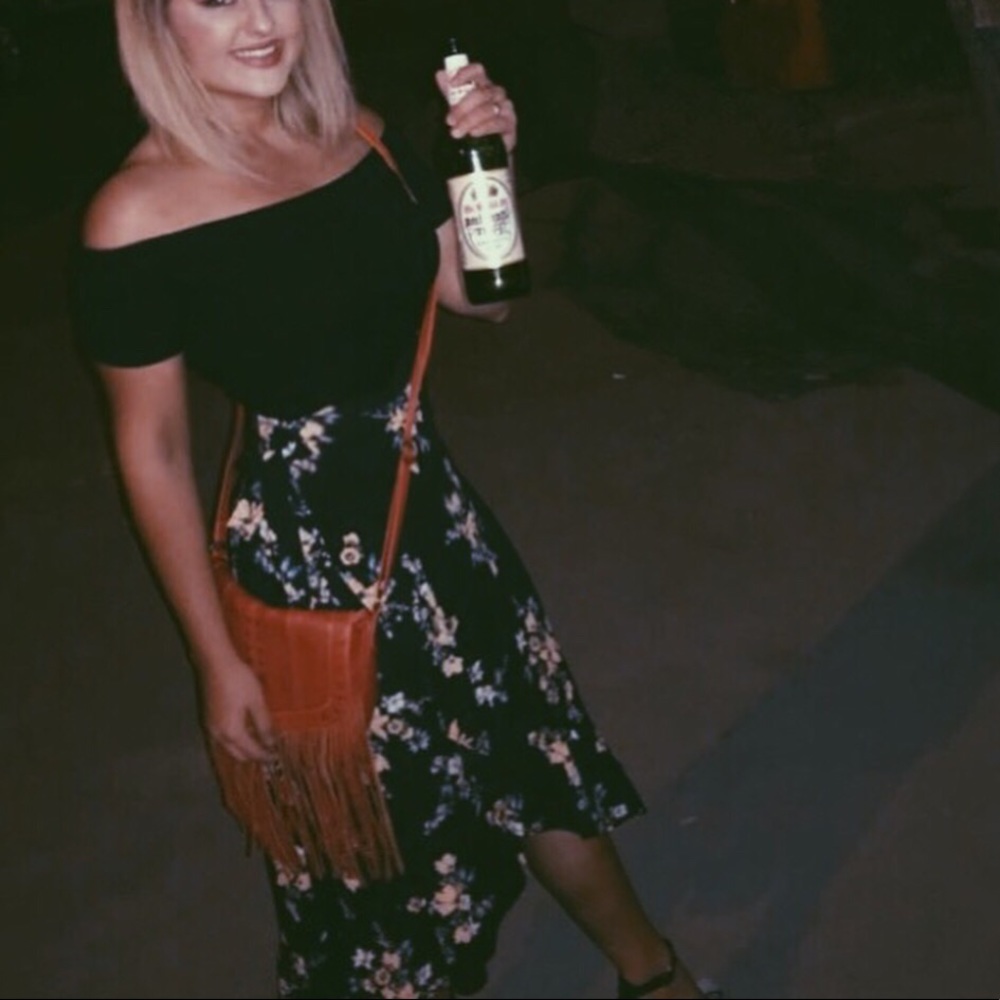 Floral wrap skirt